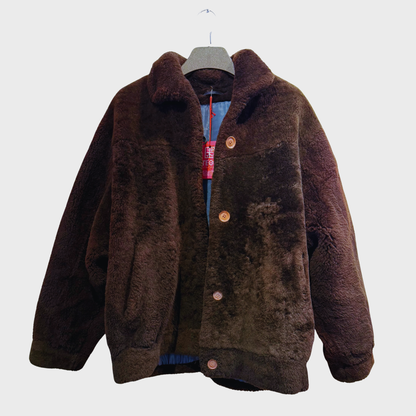 Vintage Teddy Jacke Oversize Teos Vintage Onlineshop