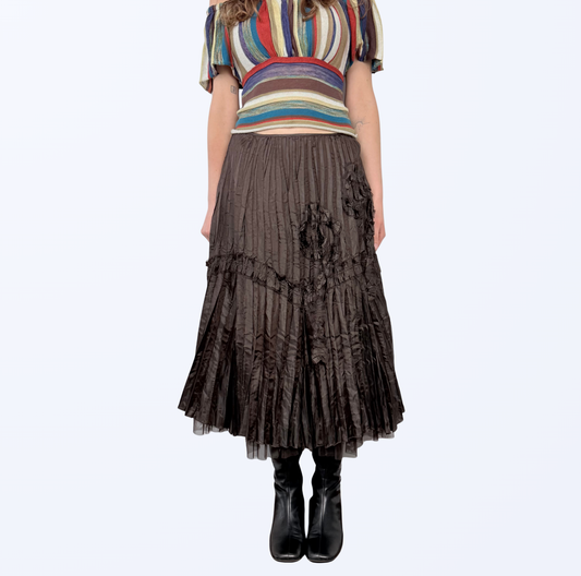 Vintage Rock Falten braun Verzierungen Whimiscal 90s Style Whimsy Teos Vintage Onlineshop