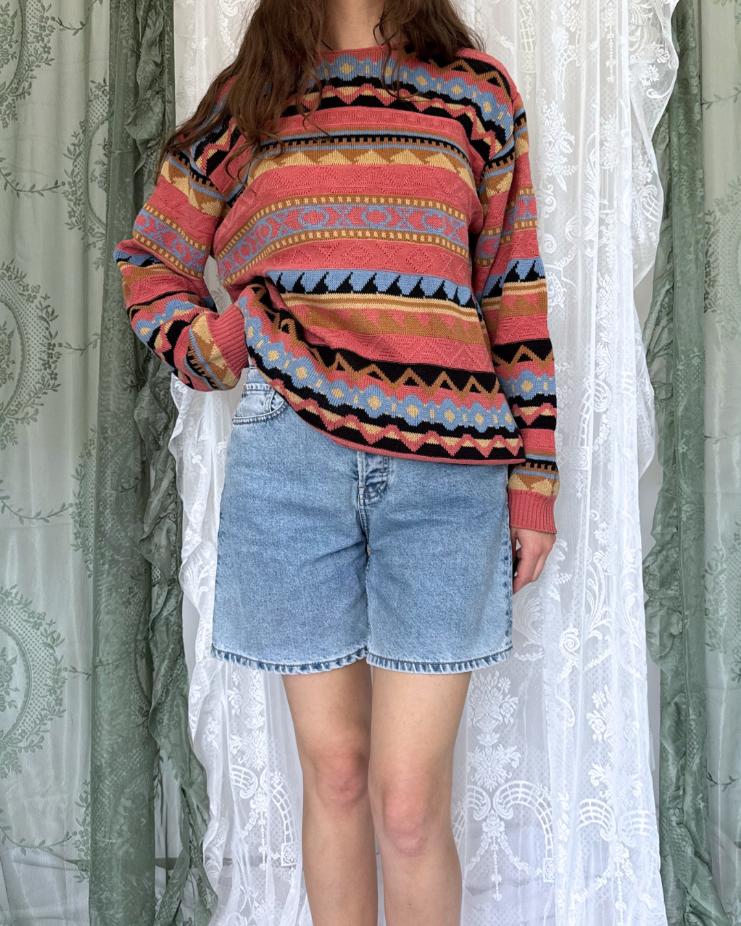 Vintage Sweater Pullover Vivien Caron cooles Muster Vintage Style true Vintage