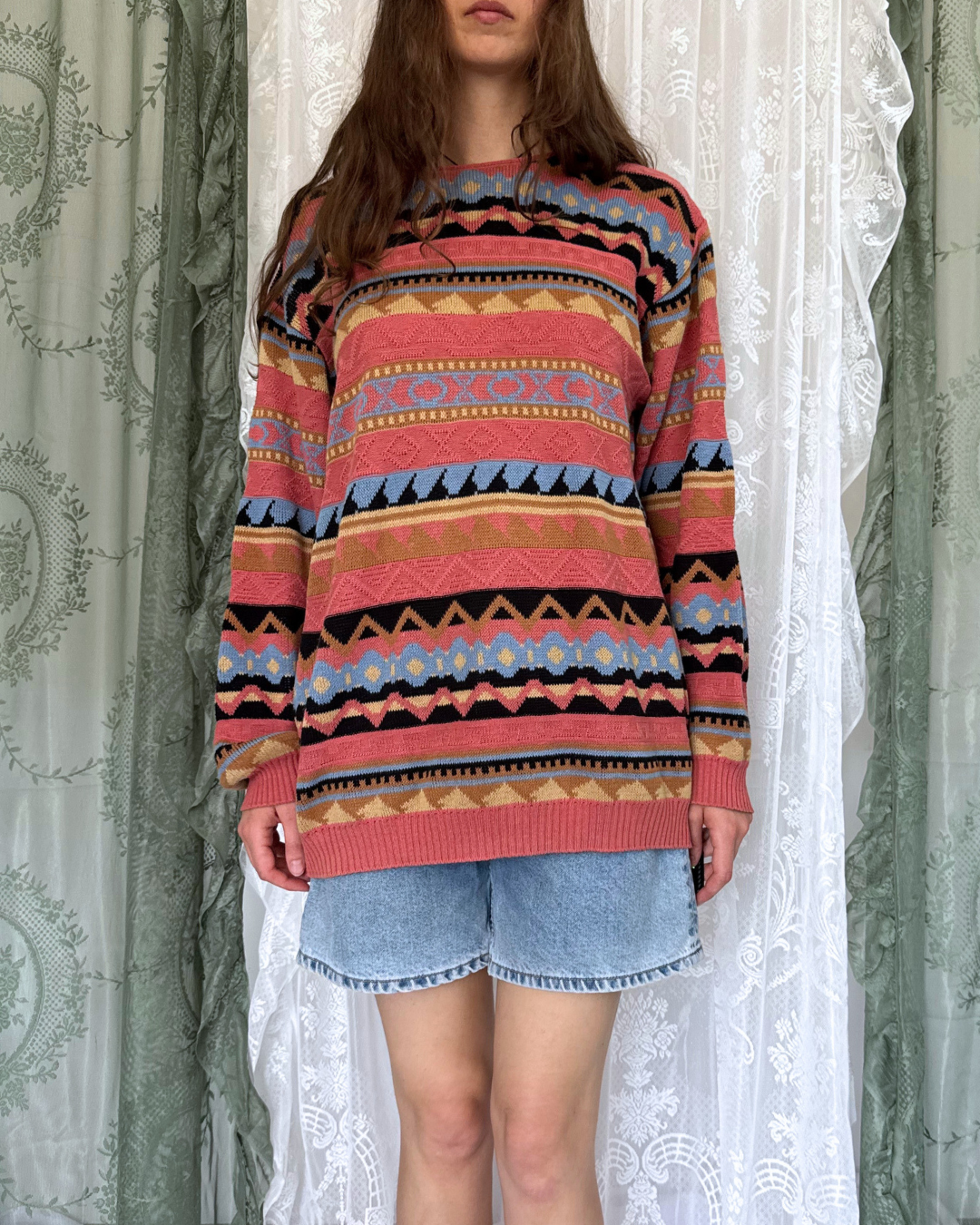Vintage Sweater Pullover Vivien Caron cooles Muster Vintage Style true Vintage