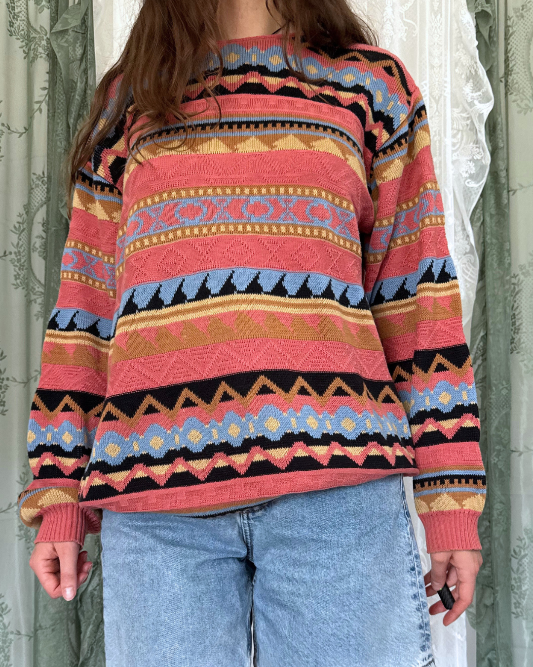 Vintage Sweater Pullover Vivien Caron cooles Muster Vintage Style true Vintage