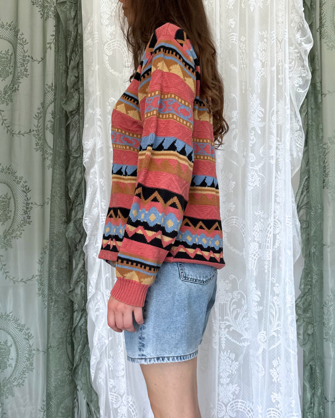 Vintage Sweater Pullover Vivien Caron cooles Muster Vintage Style true Vintage