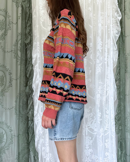 Vintage Sweater Pullover Vivien Caron cooles Muster Vintage Style true Vintage
