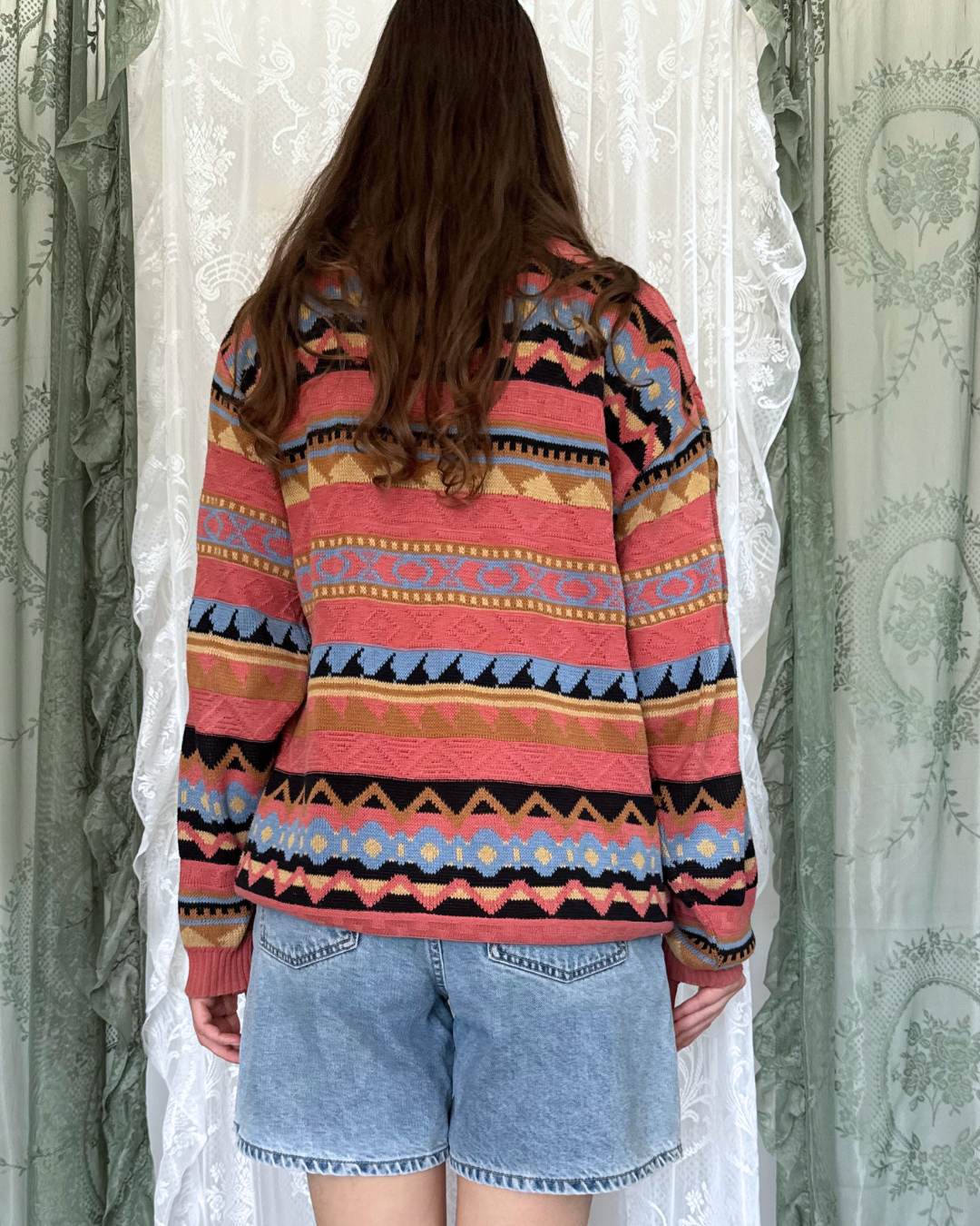 Vintage Sweater Pullover Vivien Caron cooles Muster Vintage Style true Vintage