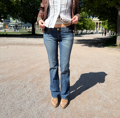 Vintage y2k apple Bottoms by Nelly Flared Jeans Bootcut Schlaghose