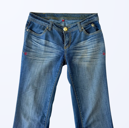 Vintage y2k apple Bottoms by Nelly Flared Jeans Bootcut Schlaghose