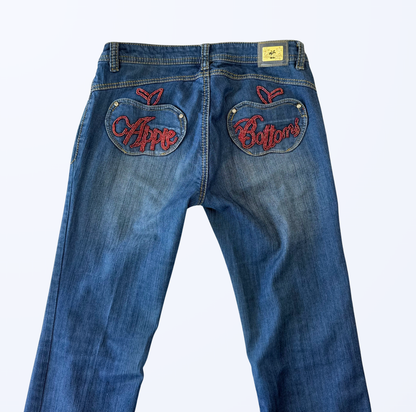 Vintage y2k apple Bottoms by Nelly Flared Jeans Bootcut Schlaghose
