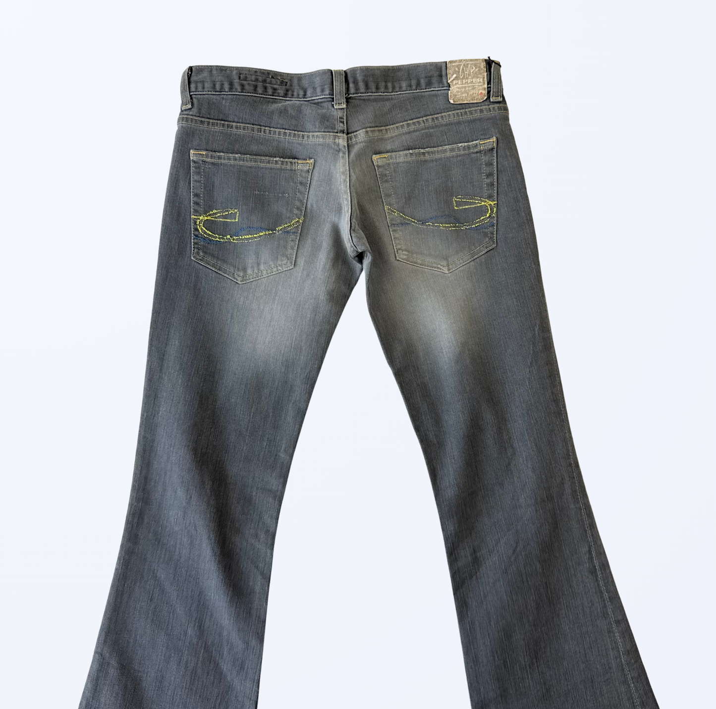 Chip & Pepper Bootcut Flared Jeans Schlaghose grau Teos vintage onlineshop