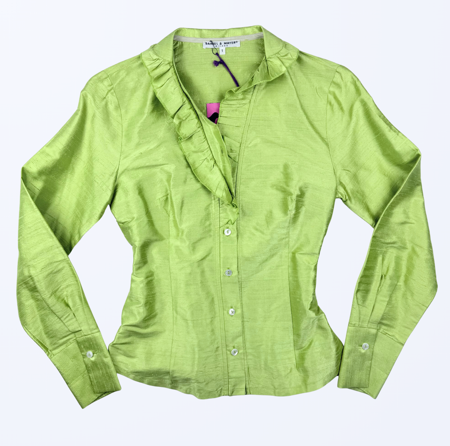 Daniel und Mayer Milano Seidenbluse grün Fairy Whimsy 