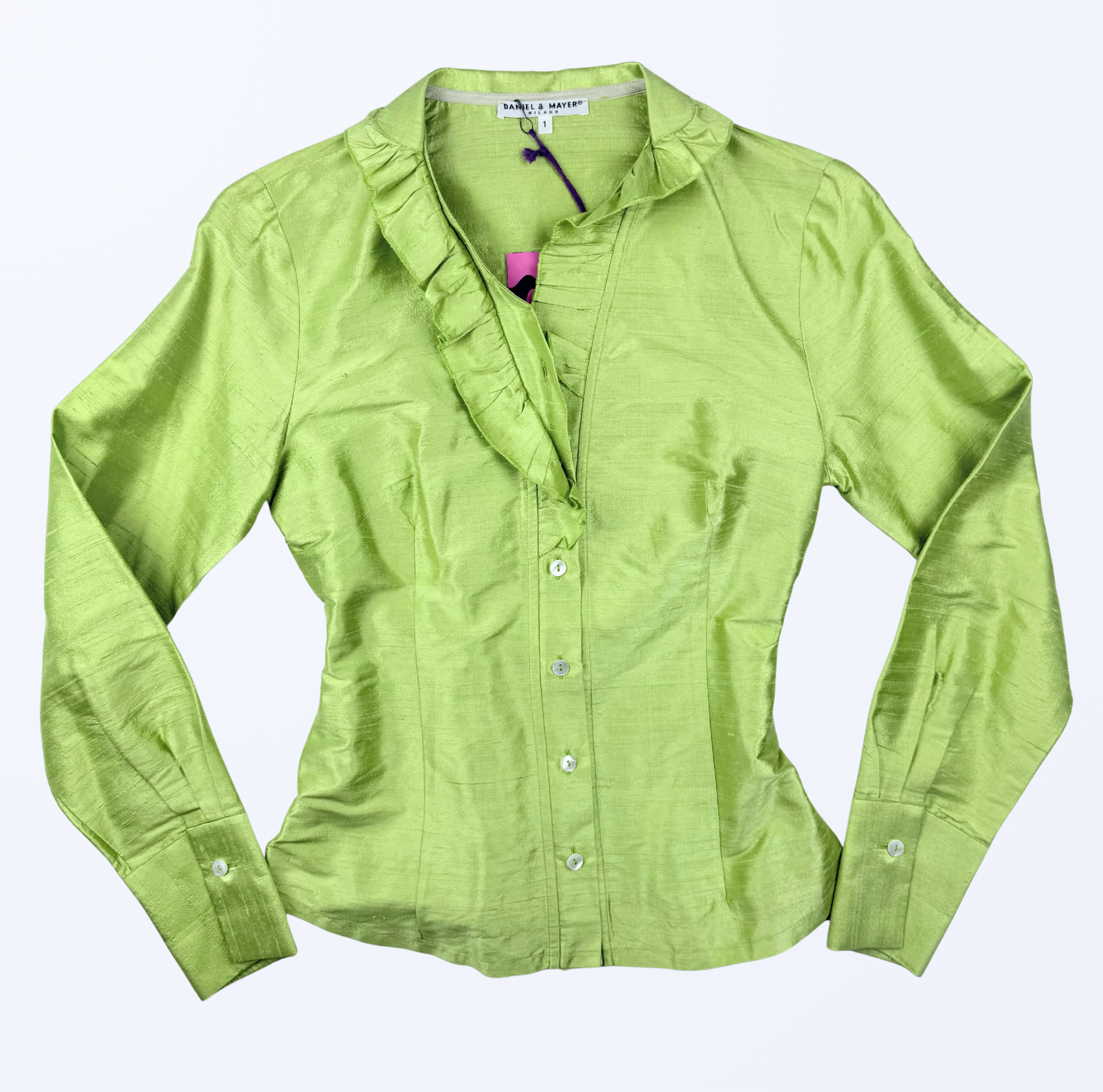 Daniel und Mayer Milano Seidenbluse grün Fairy Whimsy 