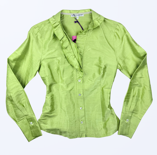 Daniel und Mayer Milano Seidenbluse grün Fairy Whimsy 