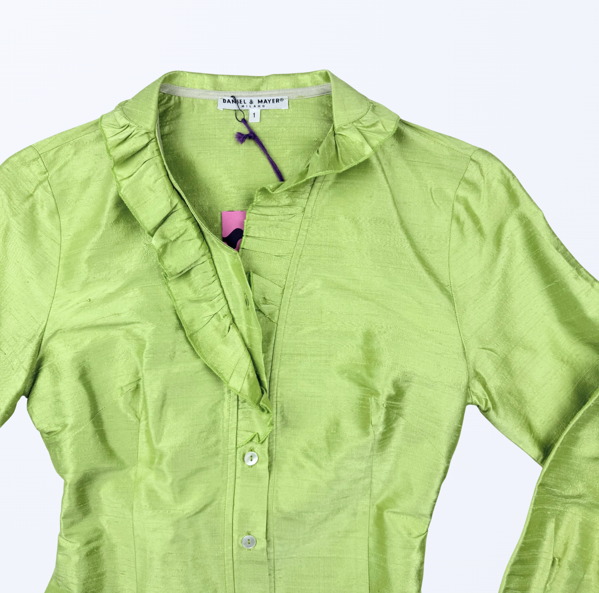Daniel und Mayer Milano Seidenbluse grün Fairy Whimsy 