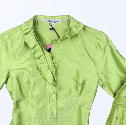 Daniel und Mayer Milano Seidenbluse grün Fairy Whimsy 