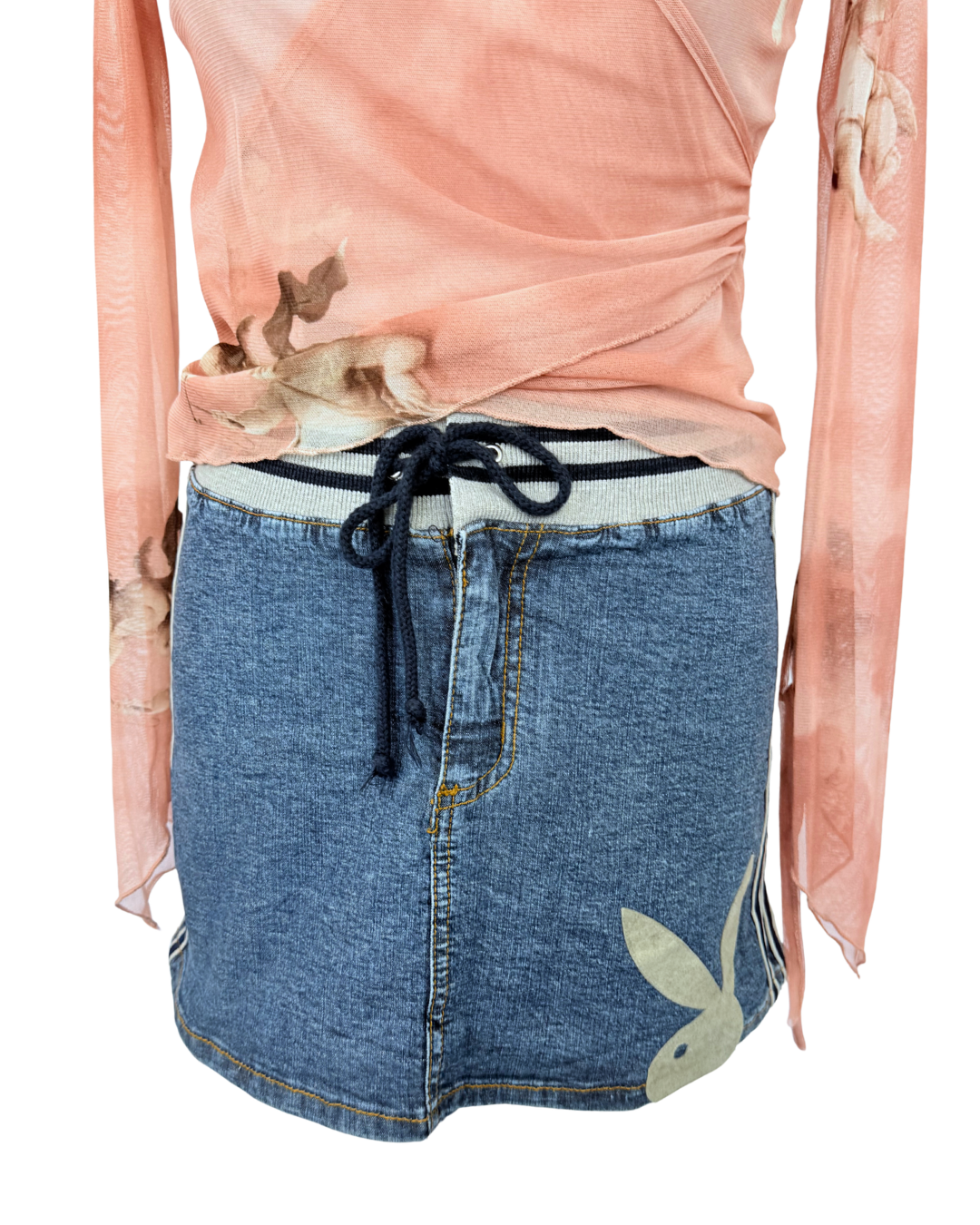 Vintage Playboy denim mini skirt Jeans Minirock rare y2k must have