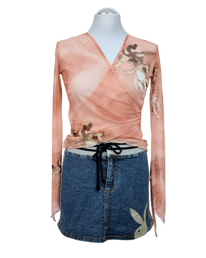 Vintage Playboy denim mini skirt Jeans Minirock rare y2k must have