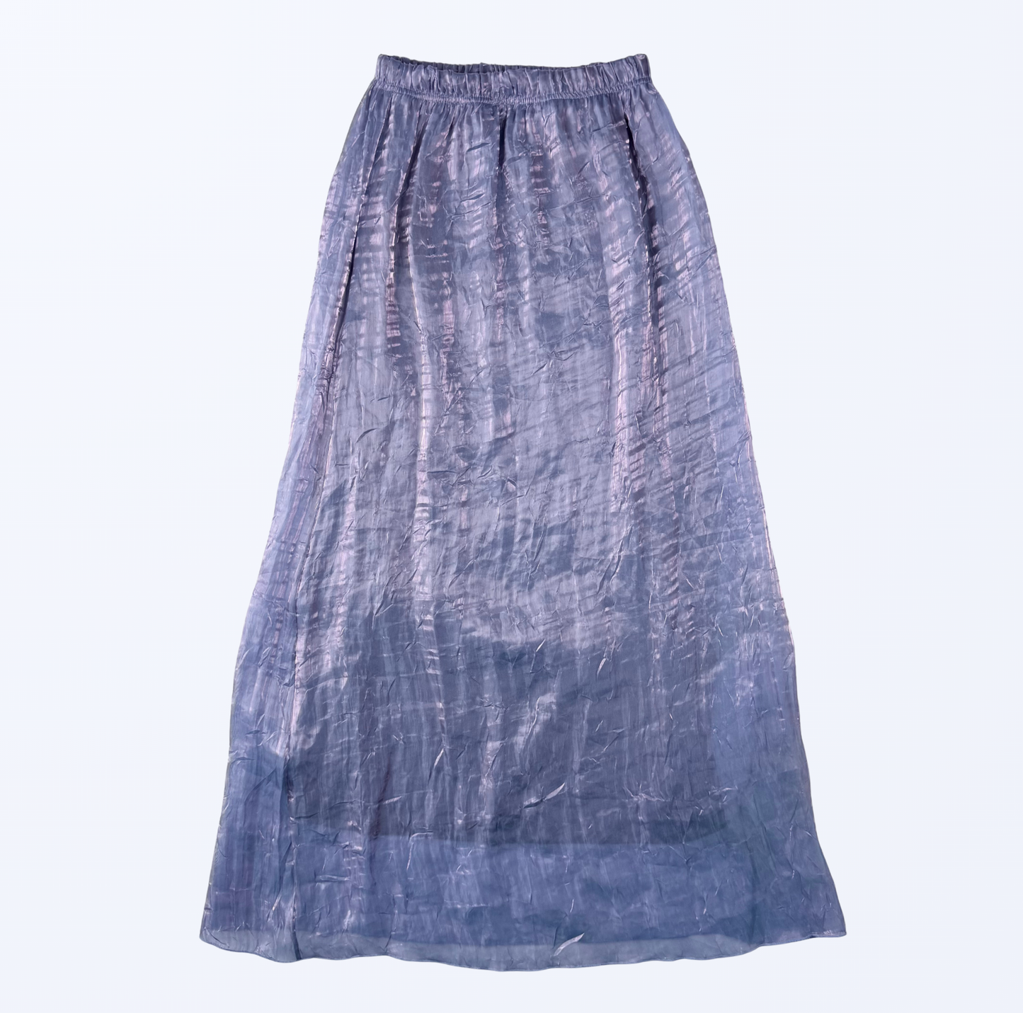 Maxirock wetlook metallic lila Teos Vintage Online Shop