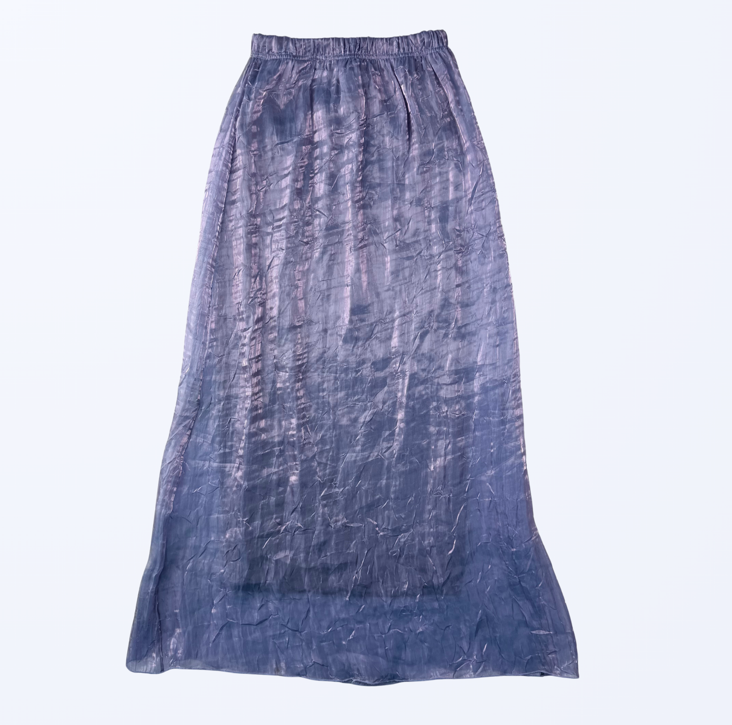 Maxirock wetlook metallic lila Teos Vintage Online Shop