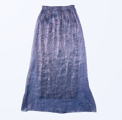 Maxirock wetlook metallic lila Teos Vintage Online Shop