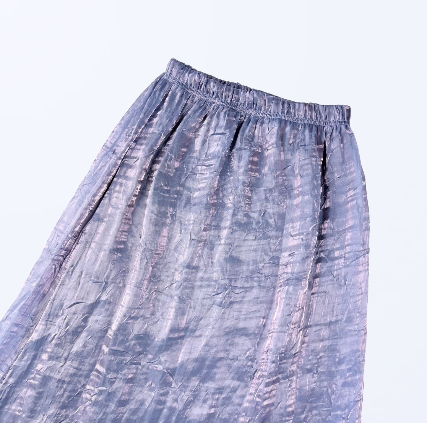 Maxirock wetlook metallic lila Teos Vintage Online Shop