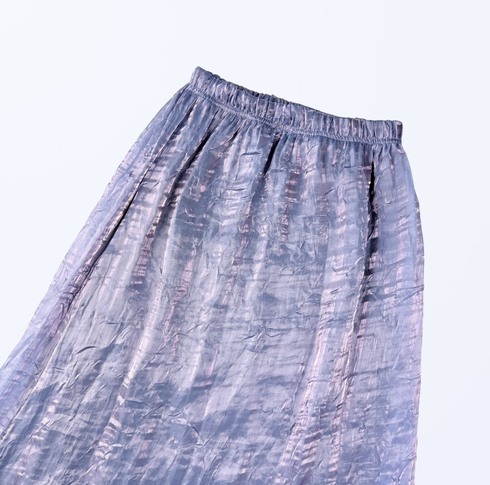 Maxirock wetlook metallic lila Teos Vintage Online Shop