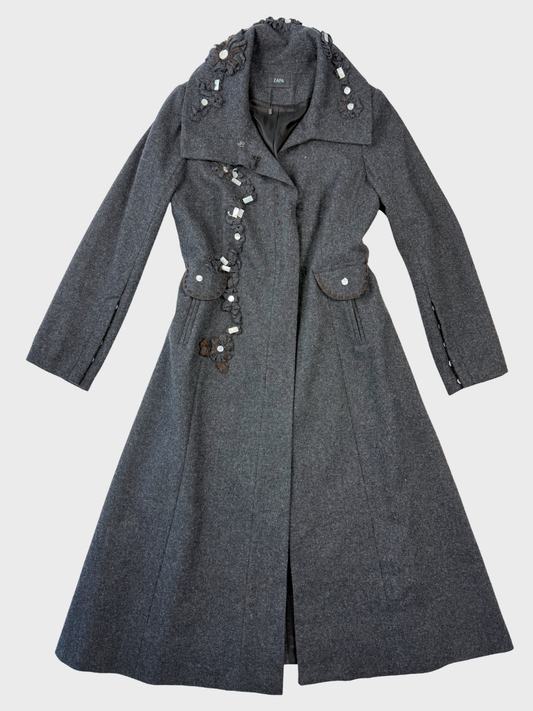 Zapa Wollmantel Whimsy Whimsical Paillietten Vintage Second Hand Onlineshop