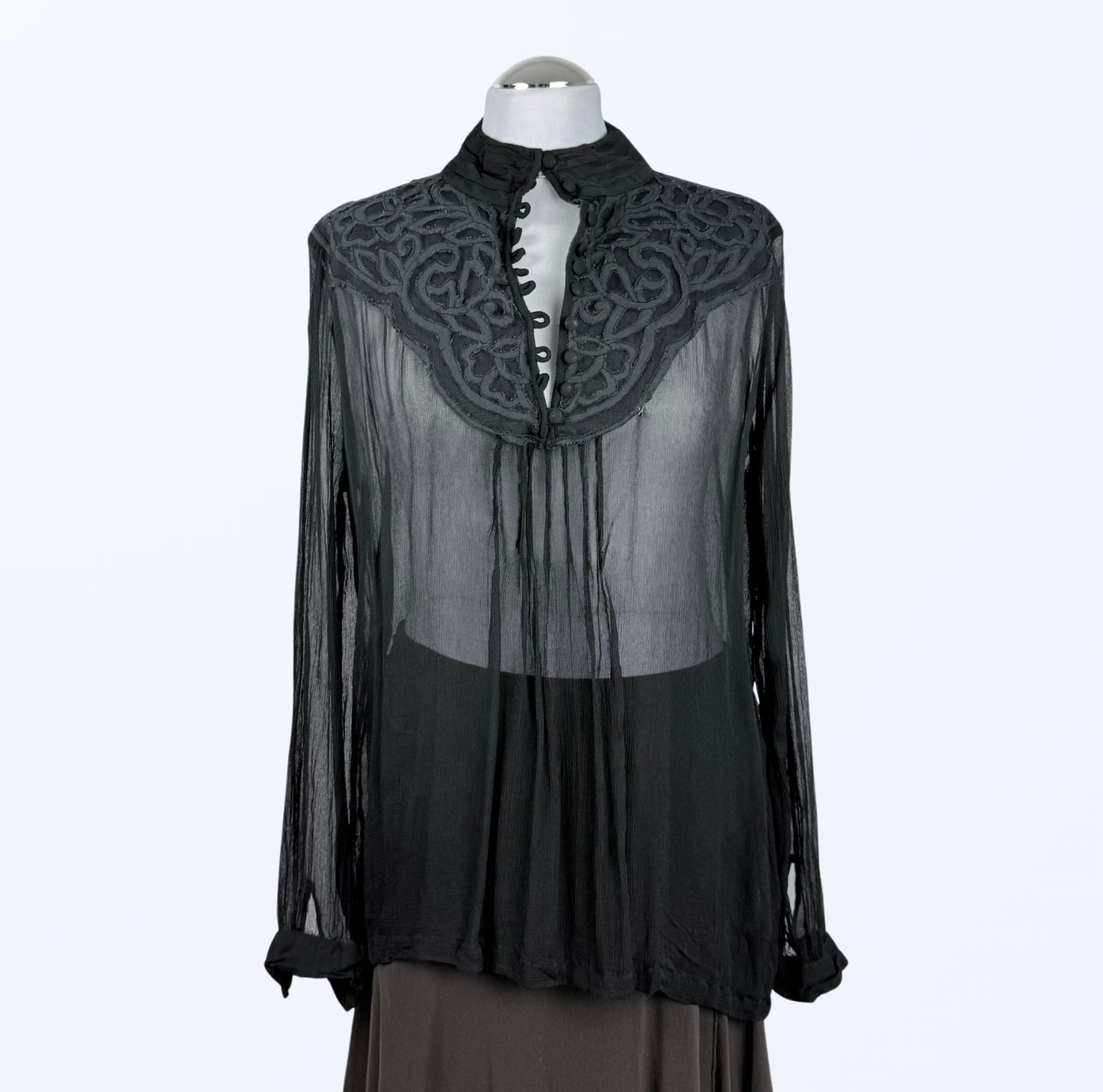 iBlues Bluse Knopfdetails Seide Teos Vintage Onlineshop