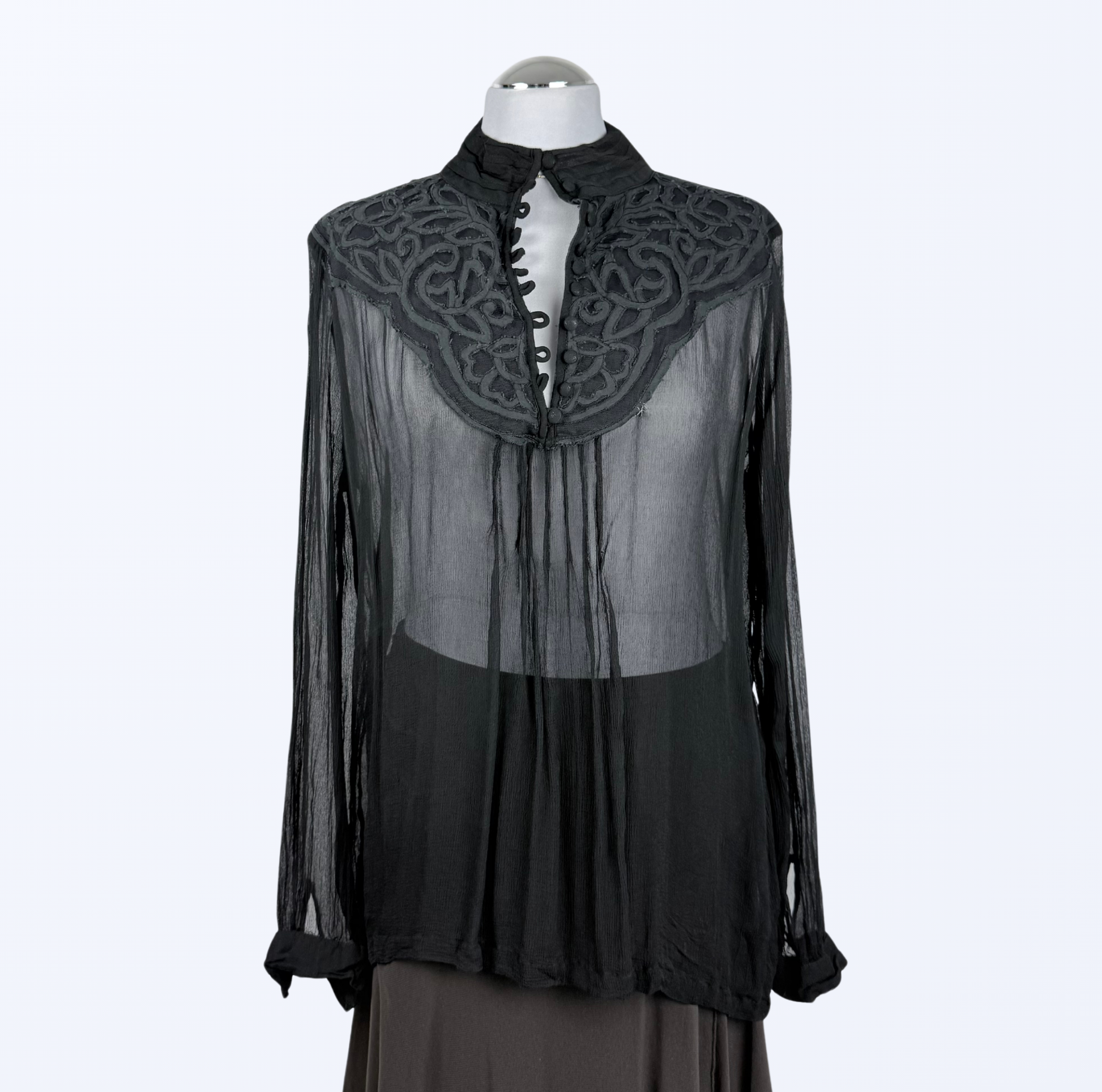 iBlues Bluse Knopfdetails Seide Teos Vintage Onlineshop