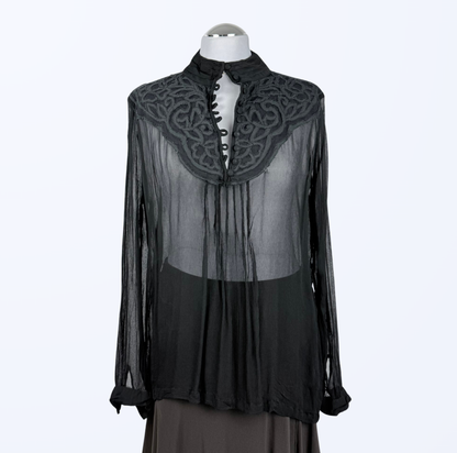 iBlues Bluse Knopfdetails Seide Teos Vintage Onlineshop