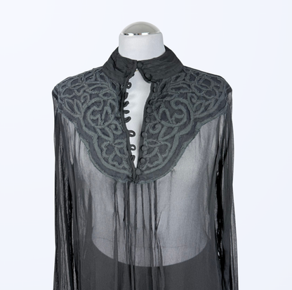 iBlues Bluse Knopfdetails Seide Teos Vintage Onlineshop