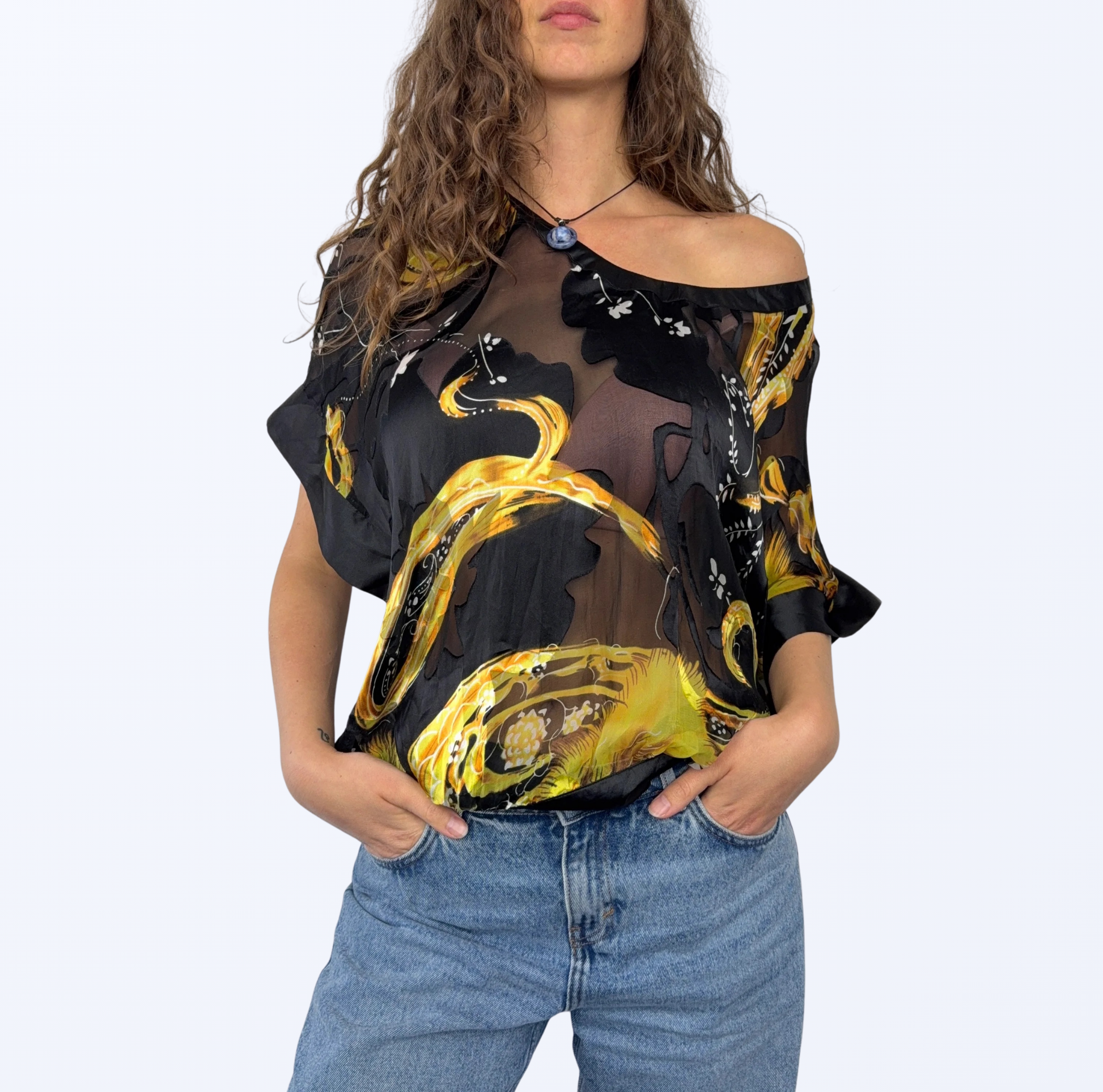Kurzarmbluse Y2K Retro Style Teos Vintage Onlineshop