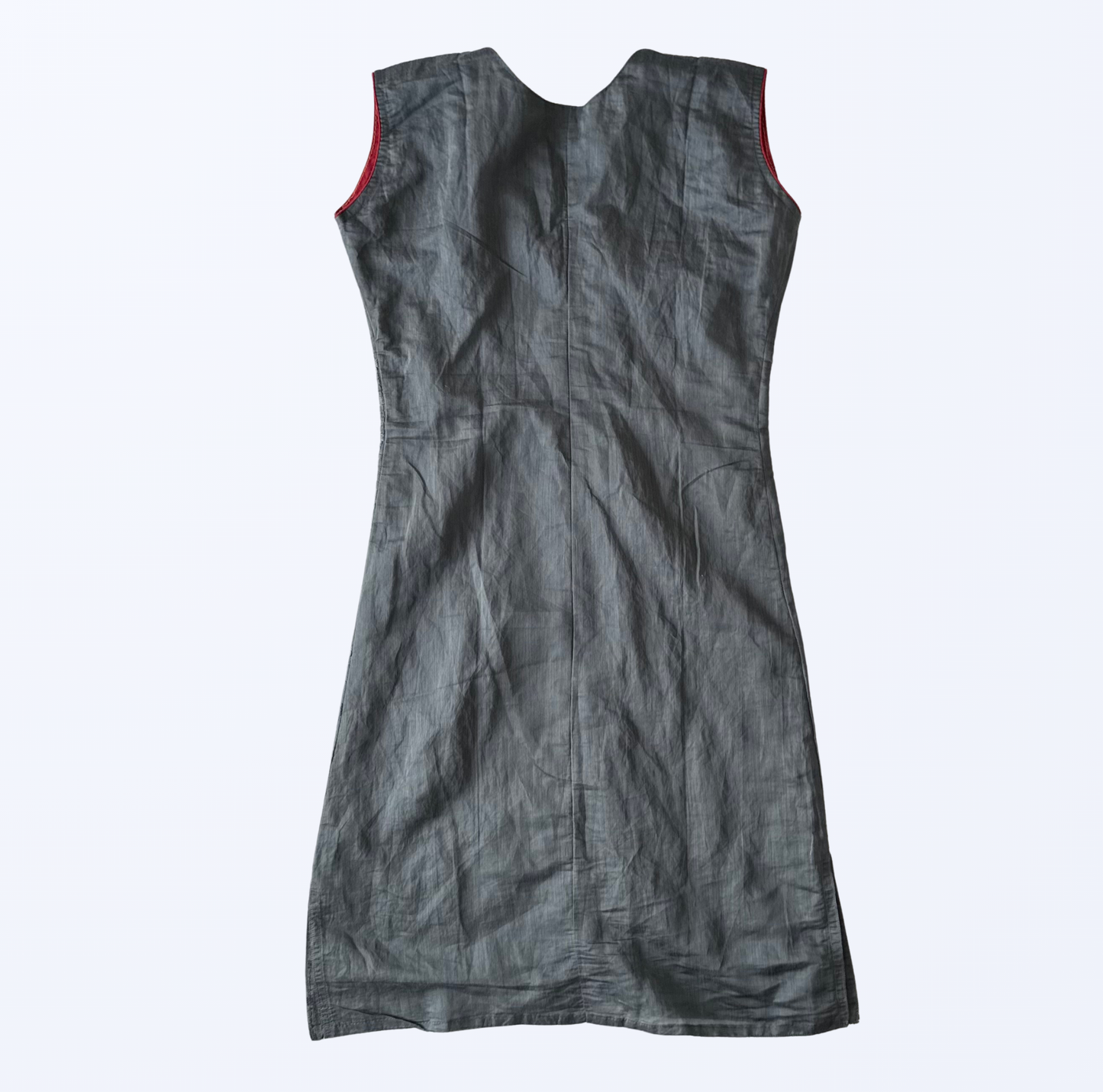 Kleid im Japan Style bestickt rote Blumen Teos Vintage Onlineshop