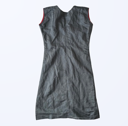 Kleid im Japan Style bestickt rote Blumen Teos Vintage Onlineshop